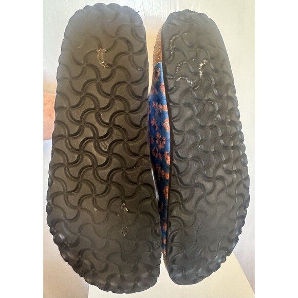 Papillio Birkenstock Blue Floral Triple Strap Sandals Women’s 9 EU 40 L9 M7 - Picture 5 of 6